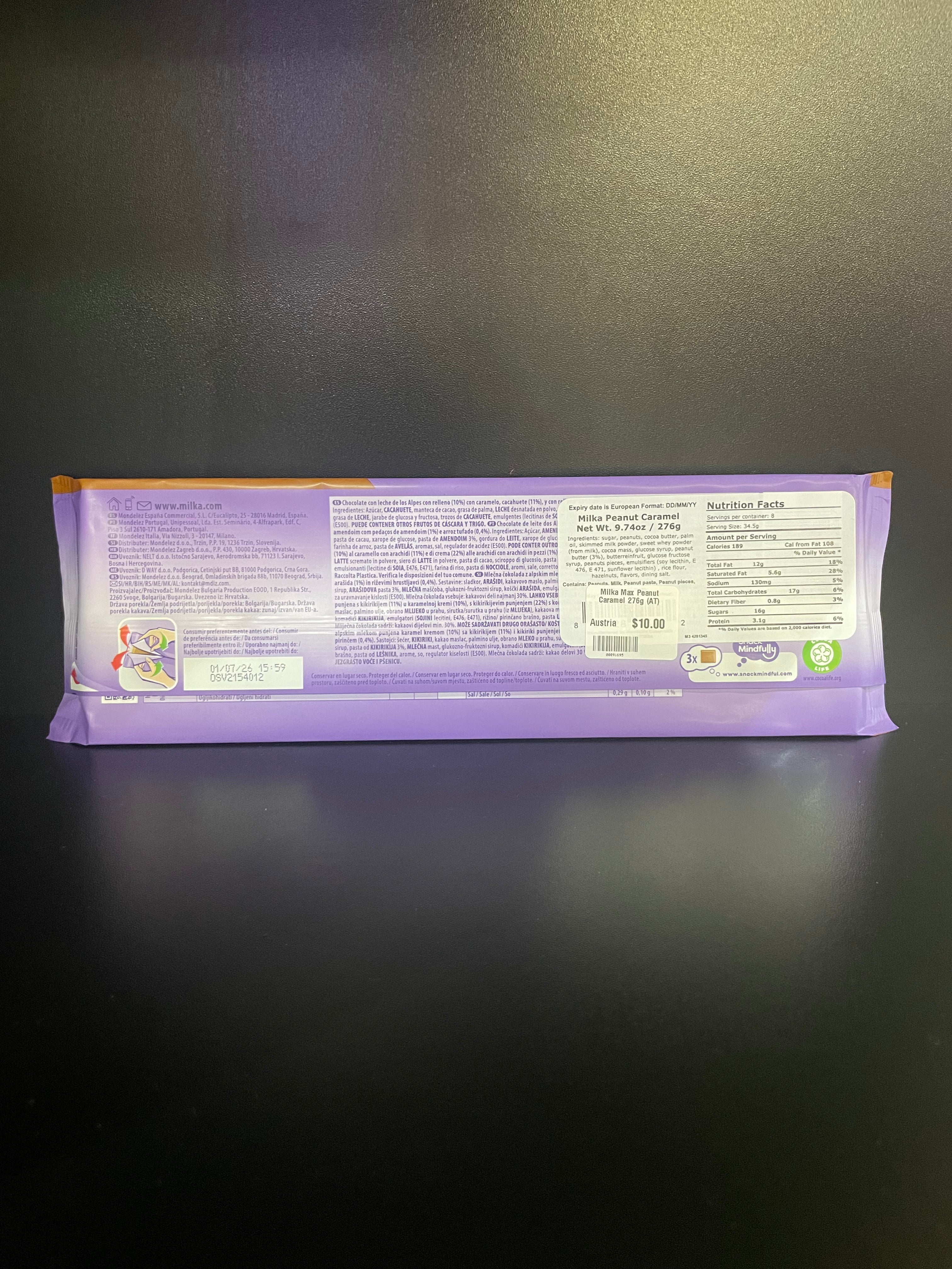 Milka Max Peanut Caramel 276g